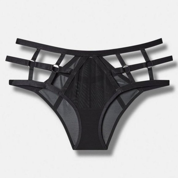 ❤️NWT VINTAGE TORRID PANTY - OVERT STRAPPY MESH HIPSTER PANTY LINGERIE - Picture 6 of 11